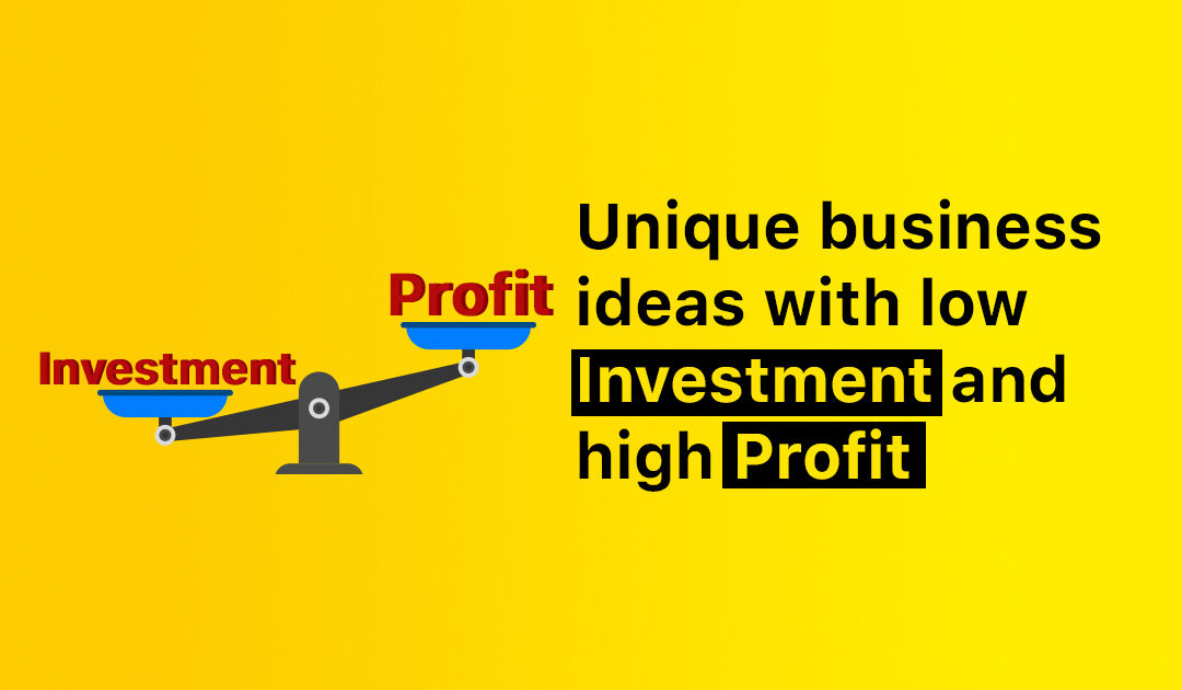 12 Unique business ideas with low Investment and high Profit (2023)